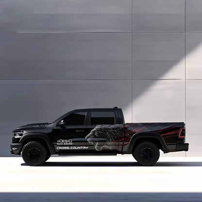 Beast Head Off-Road Vinyl Wrap Applied on 4x4 Truck – Cross Country Decal Side View