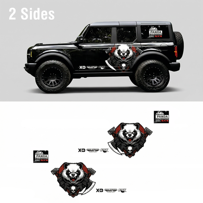 War Panda Off-Road SUV Decal | Skull Battle Style Side Graphic