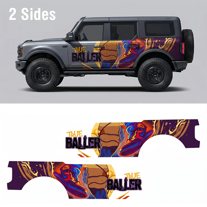 Colorful Abstract Art Car Decal for Ford Bronco | Modern Graphic Vinyl Wrap