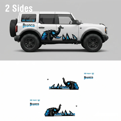 Blue Elephant Off-Road SUV Decal | Bold Side Graphic Kit