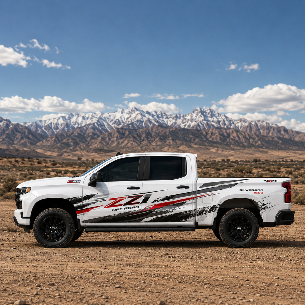 Rugged Off-Road Truck Decal | Performance Side Graphics Vinyl Wrap