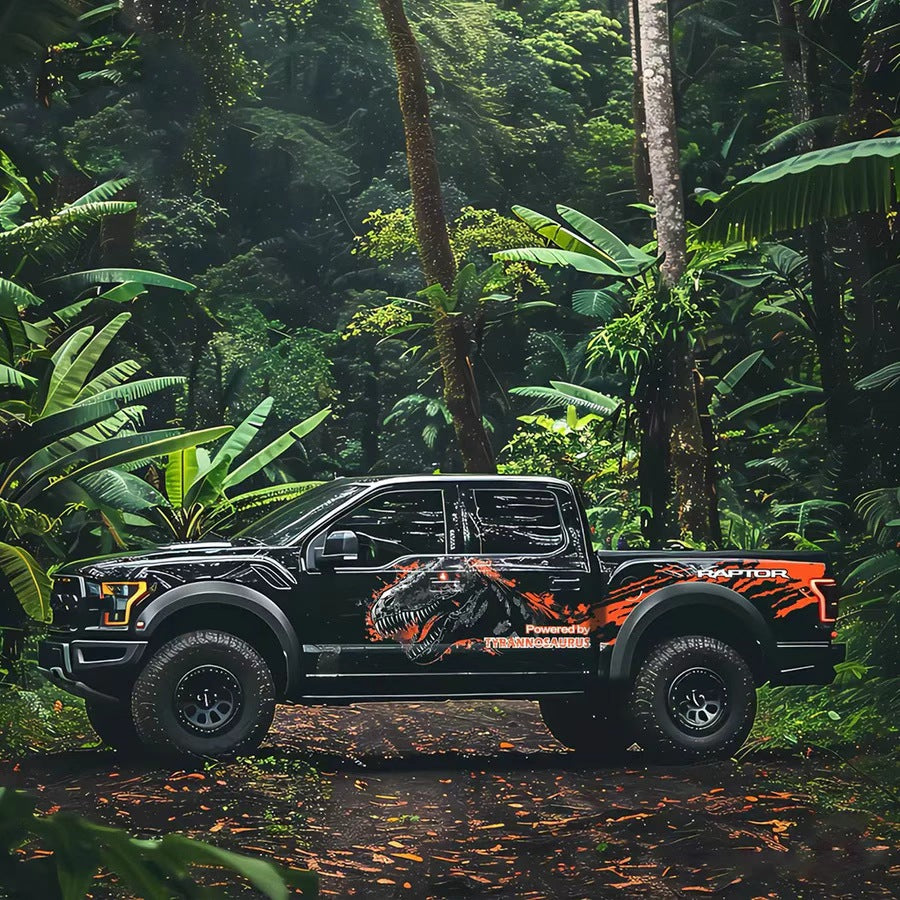 Tyrannosaurus Rex Truck Decal Kit – Raptor Style Off-Road Vinyl Wrap Design