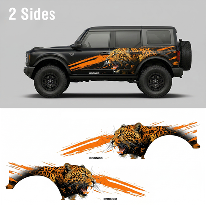 Leopard Streak SUV Decal | Dynamic Animal Side Graphic Kit
