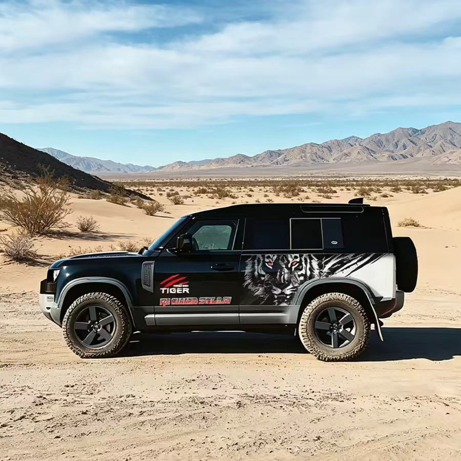 Bold Tiger Head SUV Decal for Bronco – Aggressive Animal Side Graphic Wrap Design
