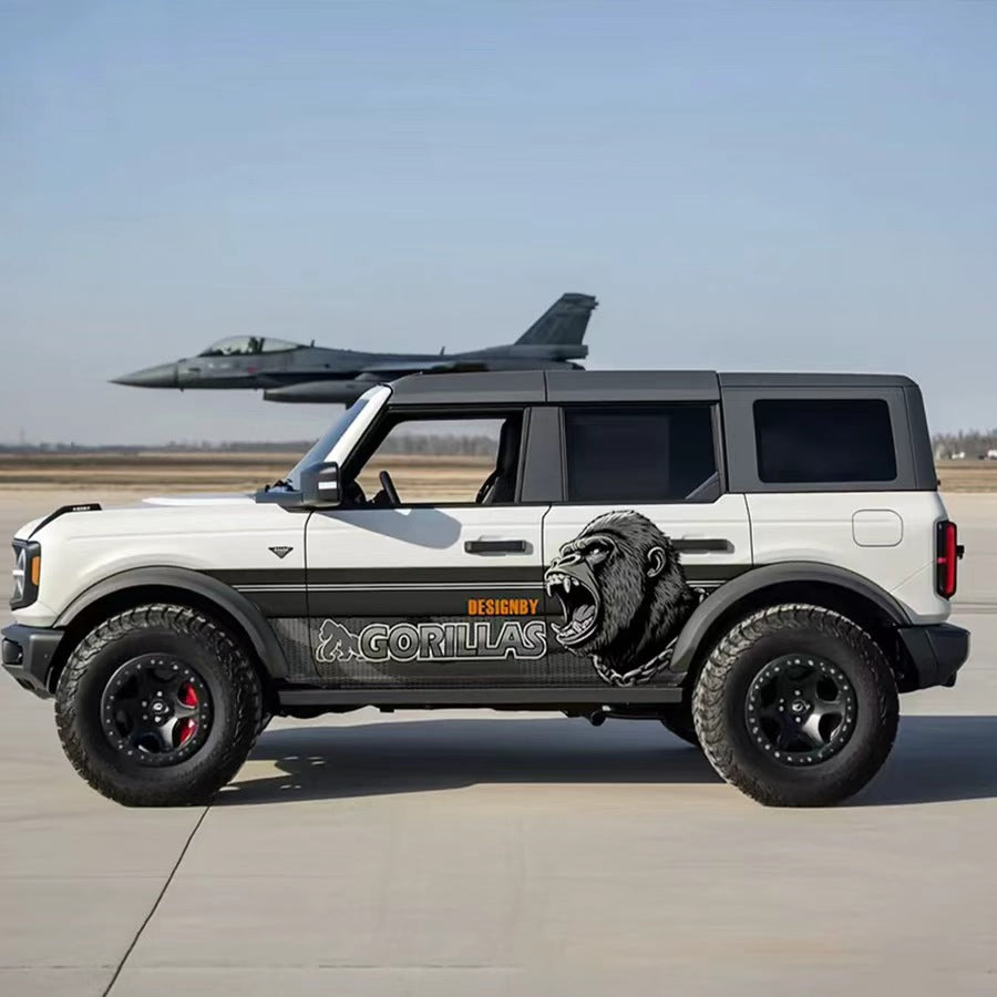 Black Gorilla Off-Road SUV Decal – Aggressive Side Graphic Kit Design