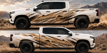 Desert Terrain Truck Decal | Rugged Off-Road Vinyl Wrap