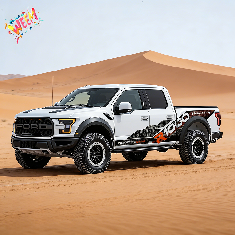 Snow Raptor Stripe Truck Decal for Ford Raptor | Winter Performance Vinyl Wrap