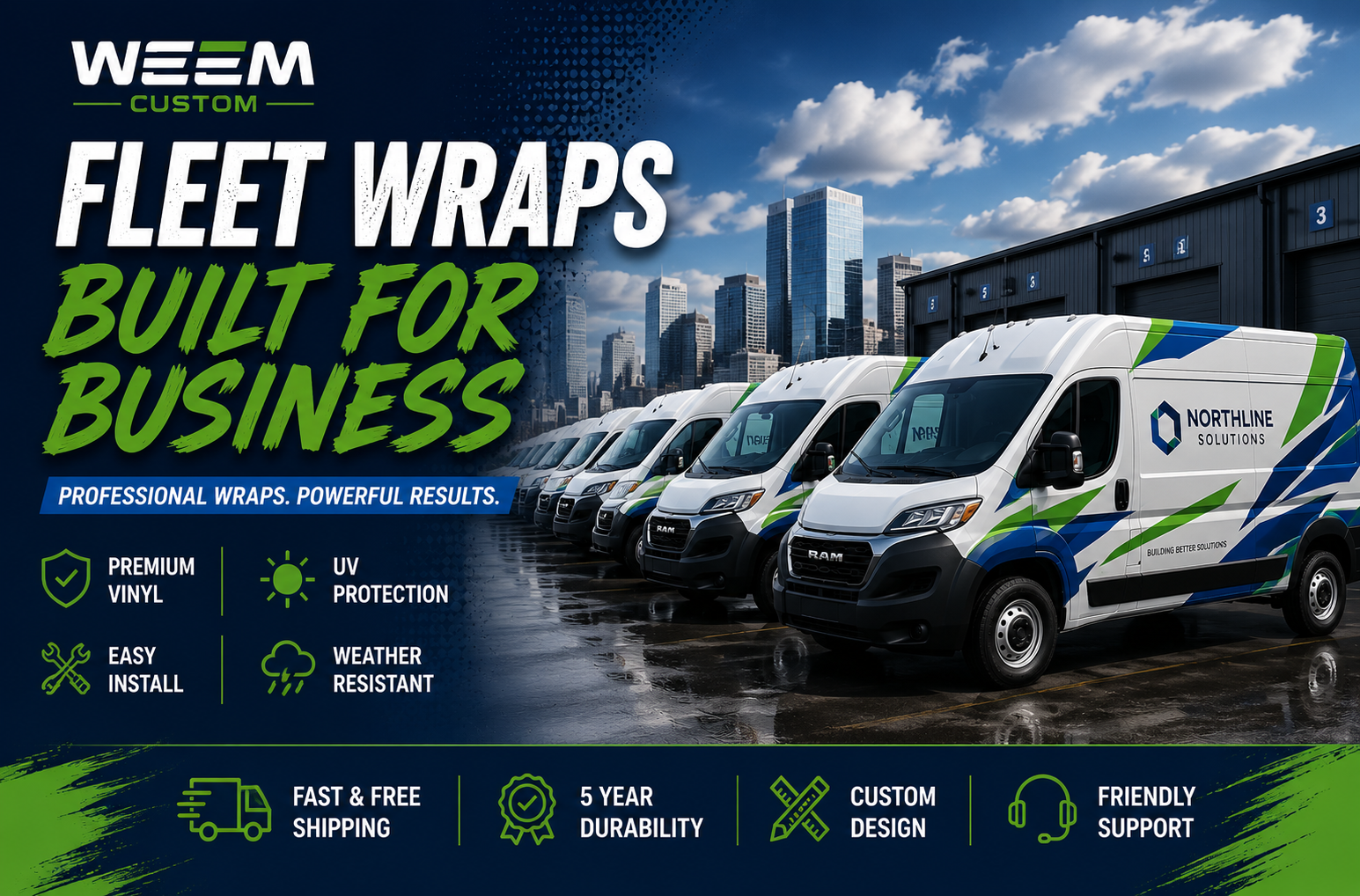 Custom Fleet Wraps – Professional Wraps for Businesses with Multiple Vehicles | WEEM Custom