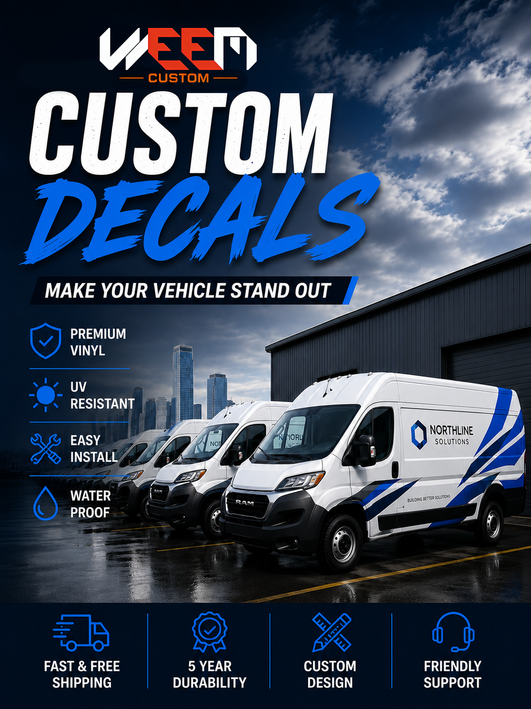 Custom Fleet Wraps for Business with Multiple Vehicles | WEEM Custom