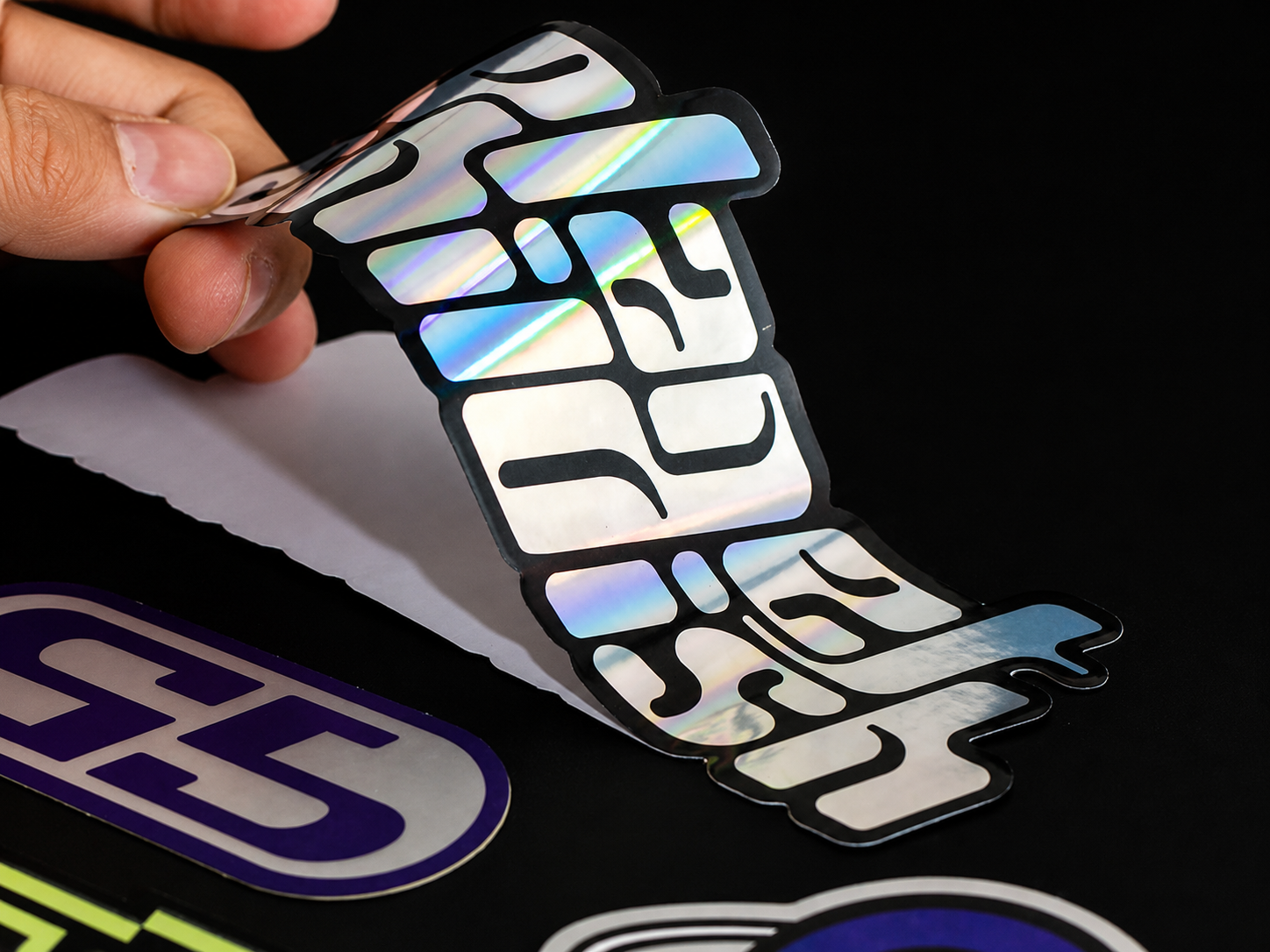 WEEMCUSTOM precision-cut custom sticker with holographic and reflective finish – premium vinyl decal